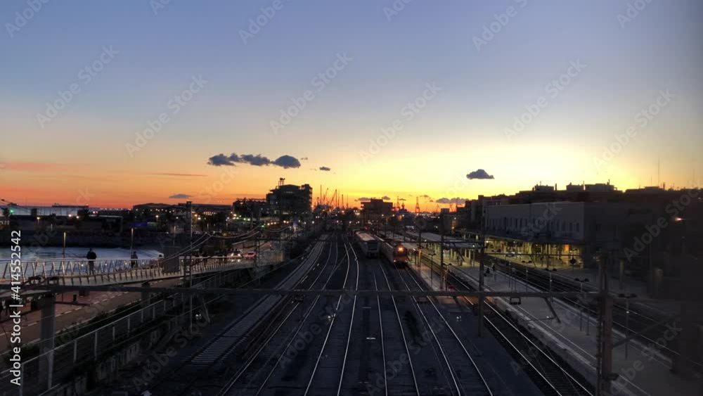 Tarragona main train station at sunset Tarragona main train station at sunset