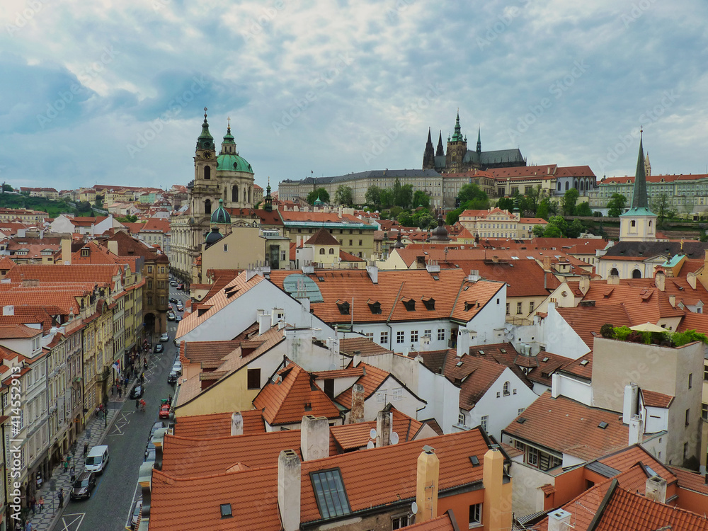 vista panoramica del castillo, Praga.