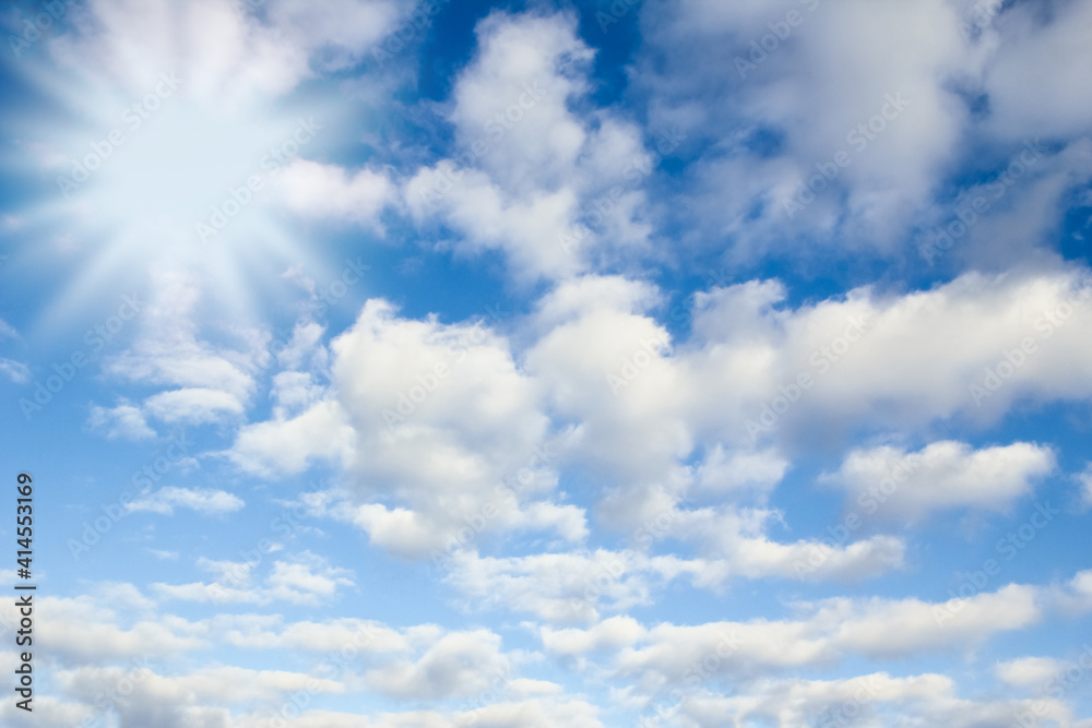 Fantastic soft white clouds against blue sky Fantastic soft white clouds against blue sky
