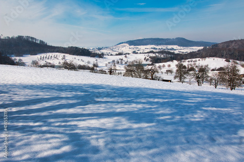 Kandern Golfplatz Winter Schnee Schneelandschaft Dreiländereck Markräflerland Deutschland Frankreich Schweiz © Alexander Glenn