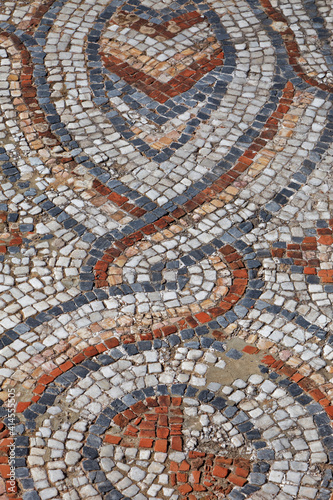 Turkey, Ephesus. Roman mosaic floor in ancient city.