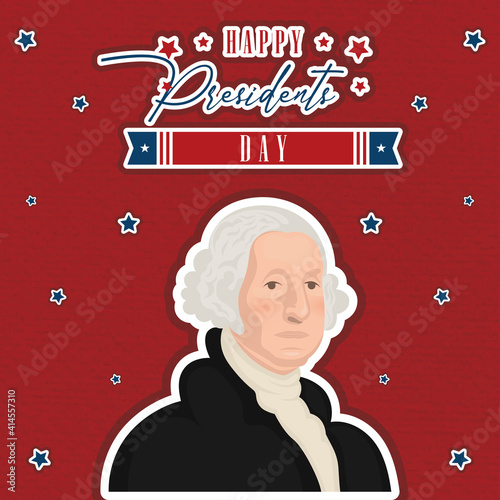 Happy president day card. United States national celebration - Vector