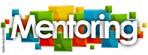 mentoring in colored rectangles background