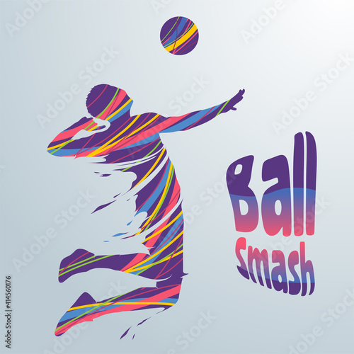 smash volley ball abstract splash