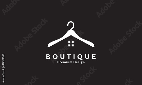 hanger cloth with home logo design vector icon symbol illustration