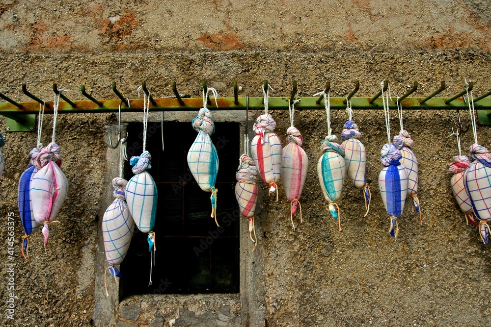 Homemade ricotta cheese making in Umbria Stock Photo Adobe Stock