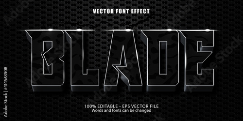 Editable text effect blade