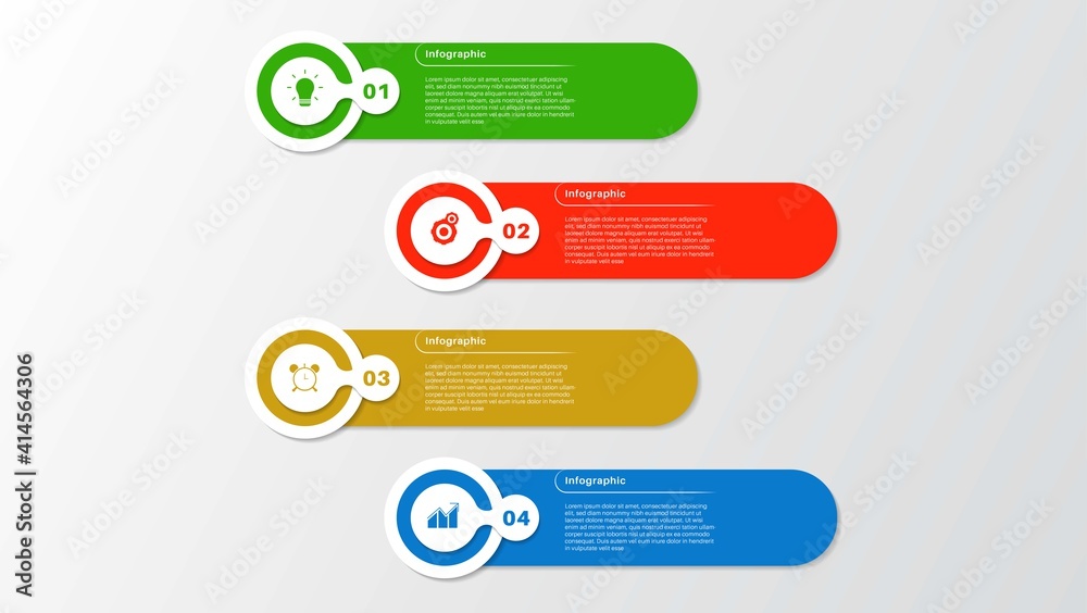 4 Step Options Infographic Design with Icons. Infographics Business Circle Round Concept. Can be used for info graphics, flow charts, presentations, web sites, banners, printed materials. 4 Step Options Infographic Design with Icons. Infographics Business Circle Round Concept. Can be used for info graphics, flow charts, presentations, web sites, banners, printed materials.