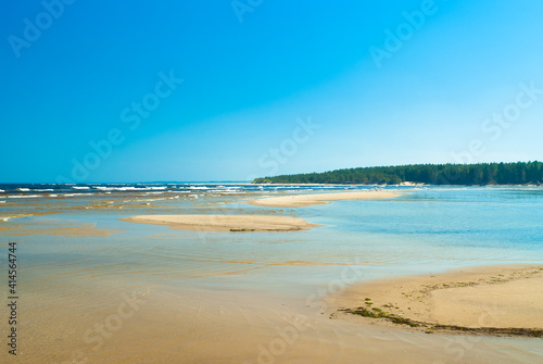 Fototapeta Naklejka Na Ścianę i Meble -  seashore, in the photo sea water against the blue sky
