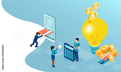 Vector of people earning money