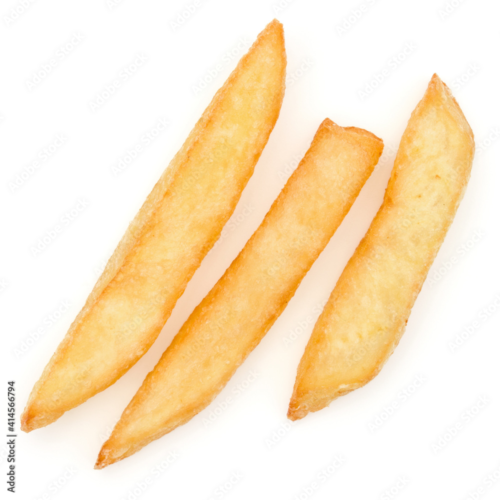 French Fried Potatoes isolated on white background