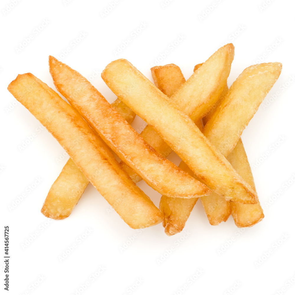 French Fried Potatoes isolated on white background French Fried Potatoes isolated on white background