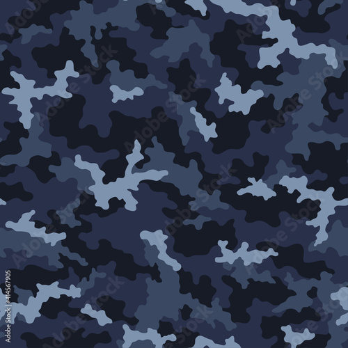 Camouflage seamless pattern. Abstract military camo background for army and hunting textile print. Vector illustration.