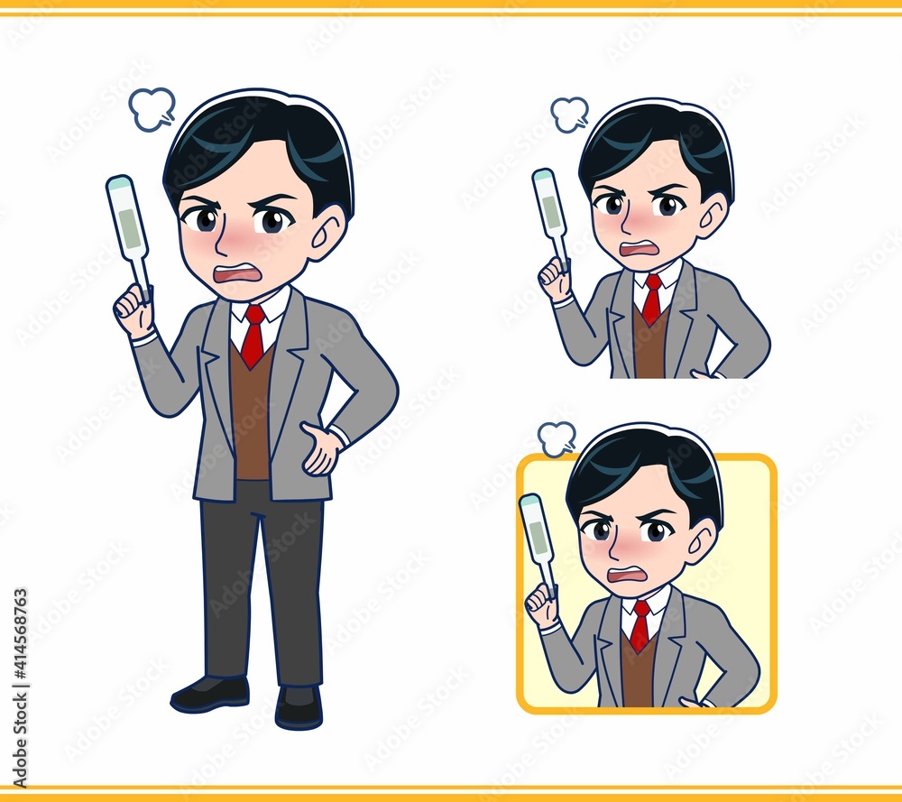 Male teacher in a gray jacket Male teacher in a gray jacket