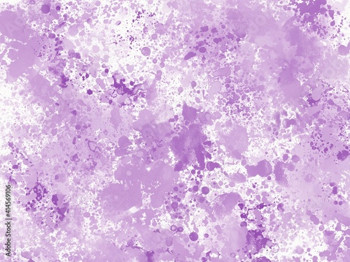Watercolor imitation hand drawn background. Bright abstract brush strokes gradient design with lilac stains