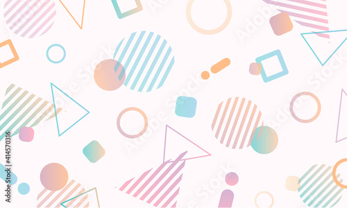 幾何学模様のポップ・ファンシーパターン	