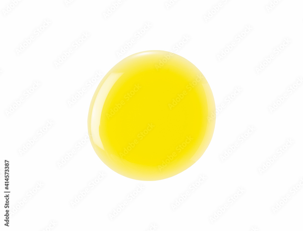 Olive oil dripped on a white background