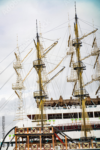 old pirate ship in port