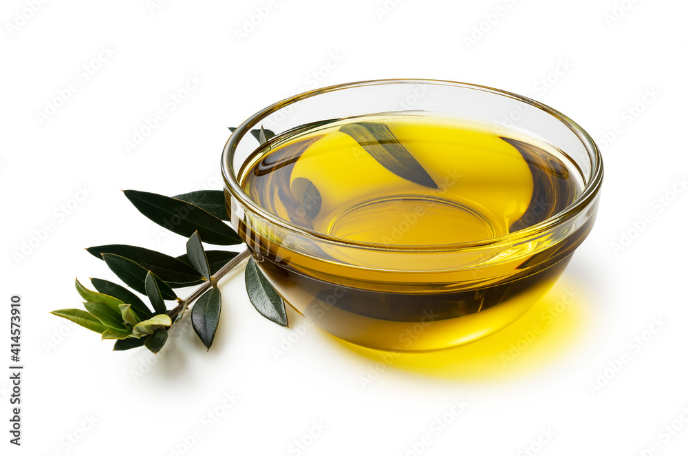 Olive oil on a white background Olive oil on a white background