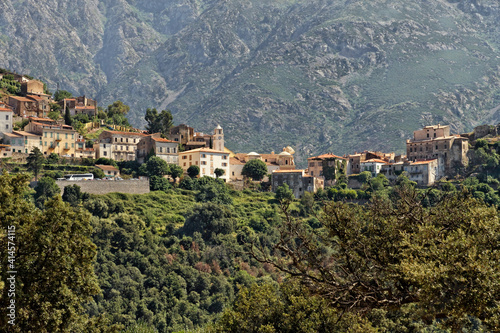 Mountain village of Belgodere in the Nebbio region, Corsica, France photo