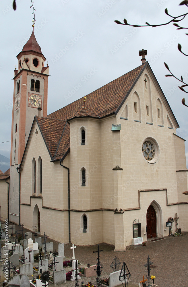 Obraz premium Parish Church In Village Tirol, Italy