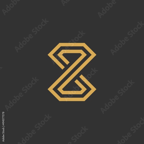 Monogram invinity for diamond jewelery vector logo design inspiration