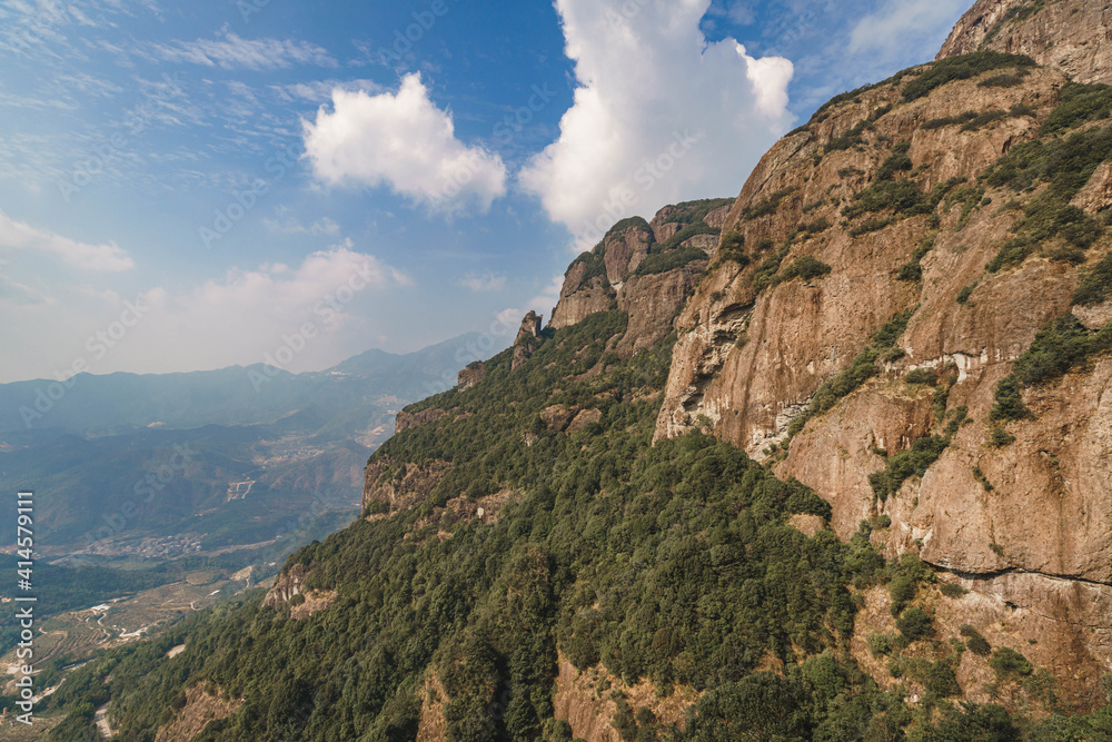 Cliffs on the top of the mountain, strange stones on the Ling Tong Mountain, Zhangzhou, Fujian, China