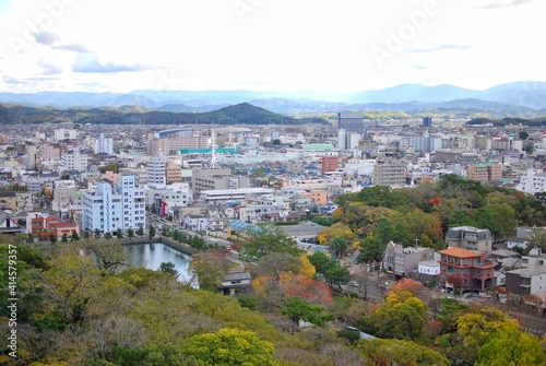 Wakayama cityscape, view from rooftop of the Wakayama castle. © PRANGKUL