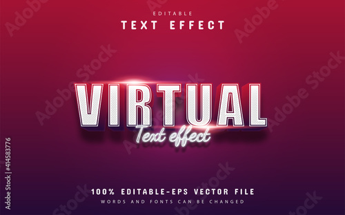 Virtual text, 3d gadient style text effect