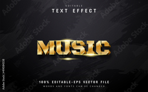 Gold music text effect