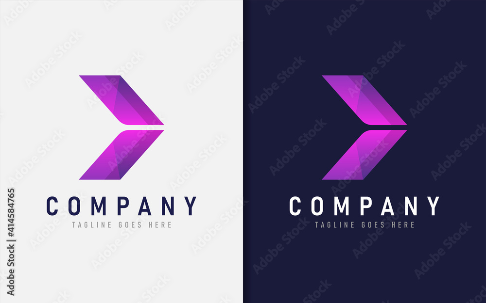 Obraz premium Creative Logo Design Based Arrow Shape. Usable For Brand and Company, Vector Logo illustration.