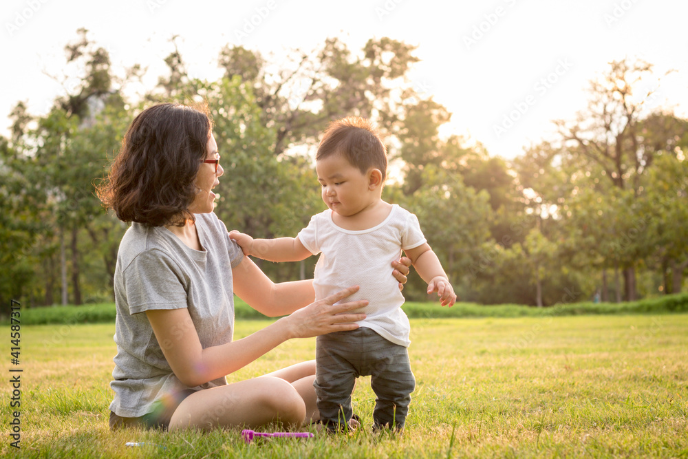 Fototapeta premium Happy family having fun.