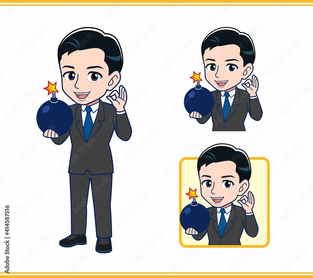 若いサラリーマンの男性