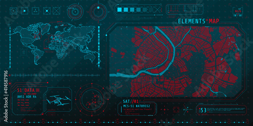A set of thin elements on the topic of Map Search.