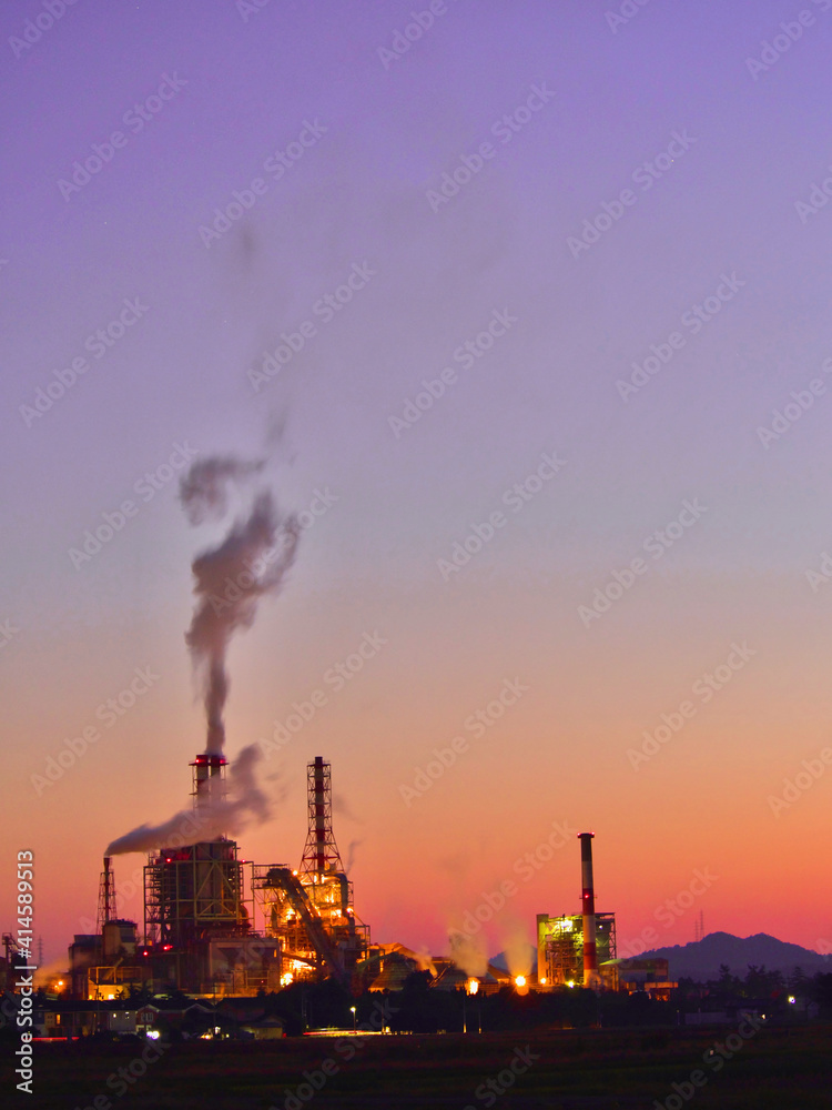 Paper Factory at Dusk in Tottori, Japan