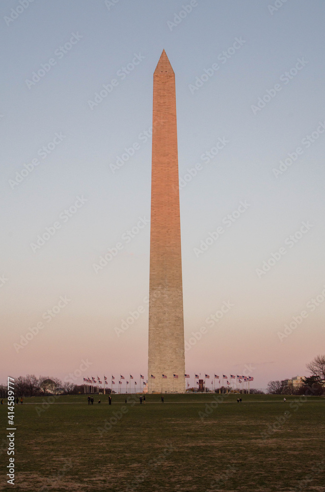 Washington Monument on the National Mall in Washington DC USA