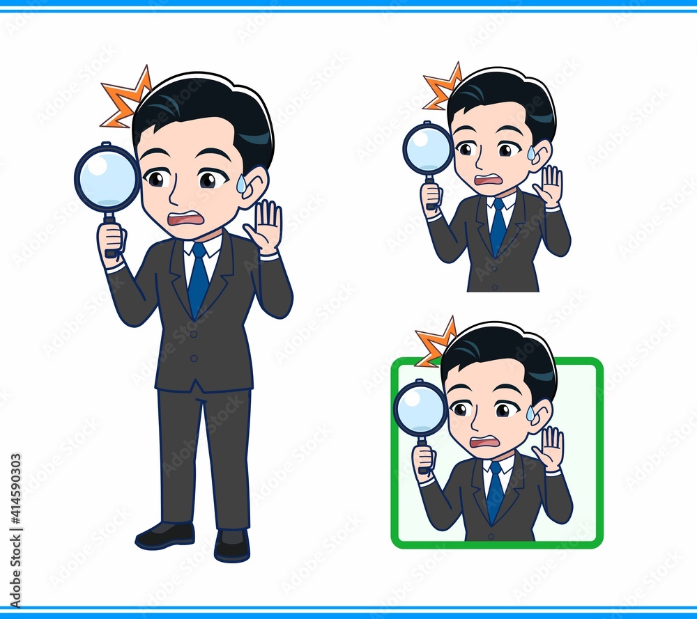 Young office worker man in a black suit Young office worker man in a black suit