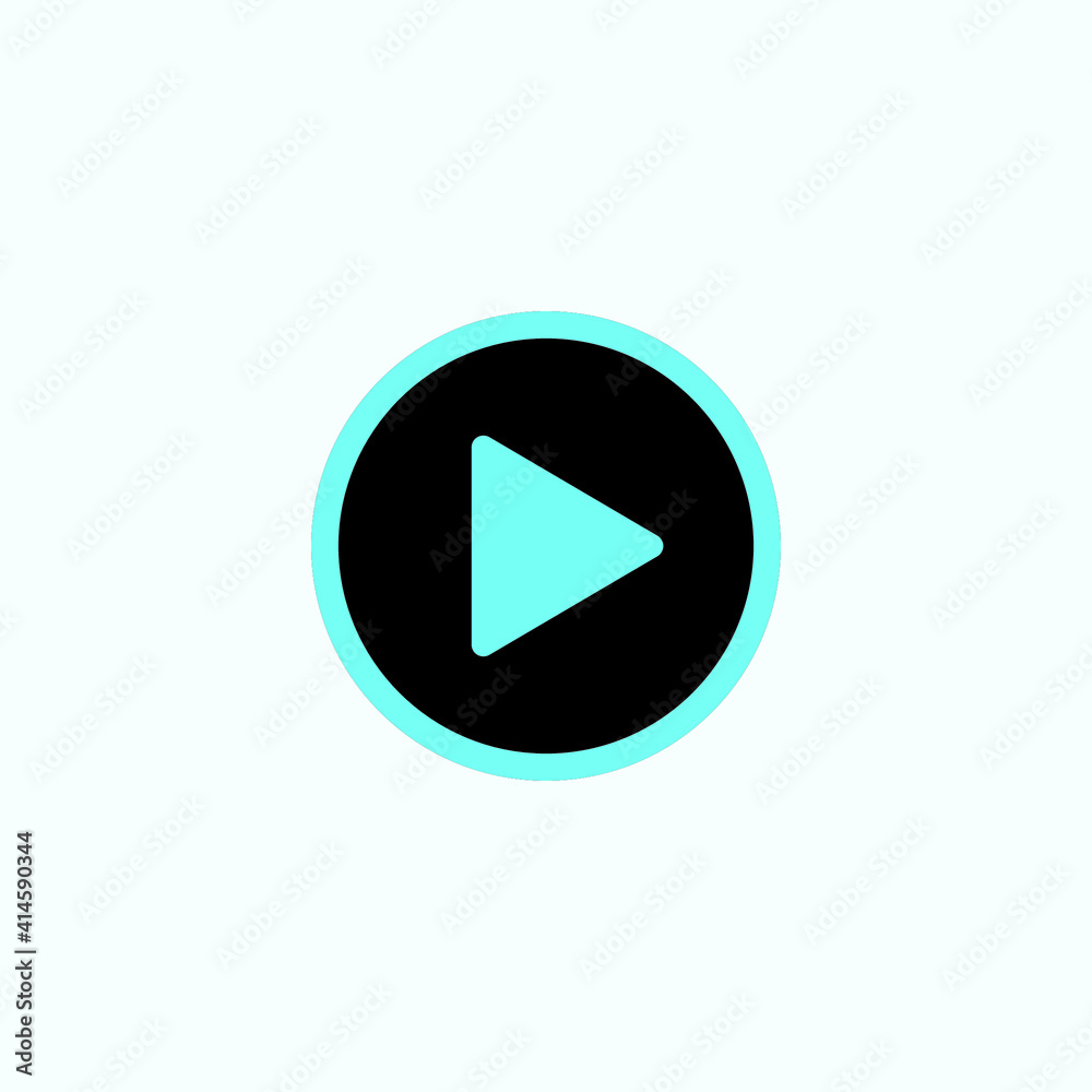 Play button icon in trendy flat style isolated on grey background. Play symbol for your web site design, logo, app, UI. Vector illustration Play button icon in trendy flat style isolated on grey background. Play symbol for your web site design, logo, app, UI. Vector illustration