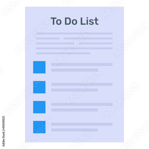 
 A flat checklist layout design
