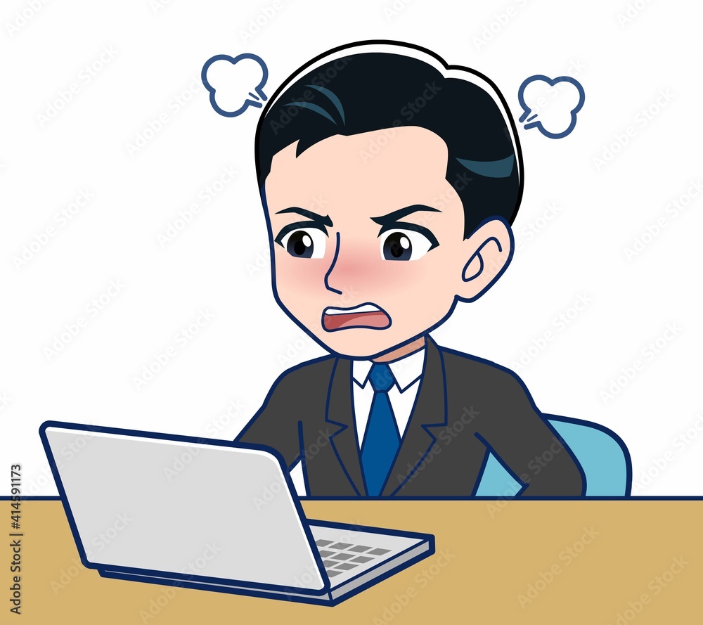 Young office worker man in a black suit Young office worker man in a black suit