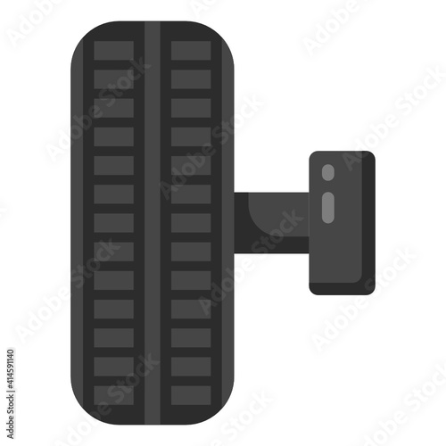 
Tire change in flat style icon, editable vector 
