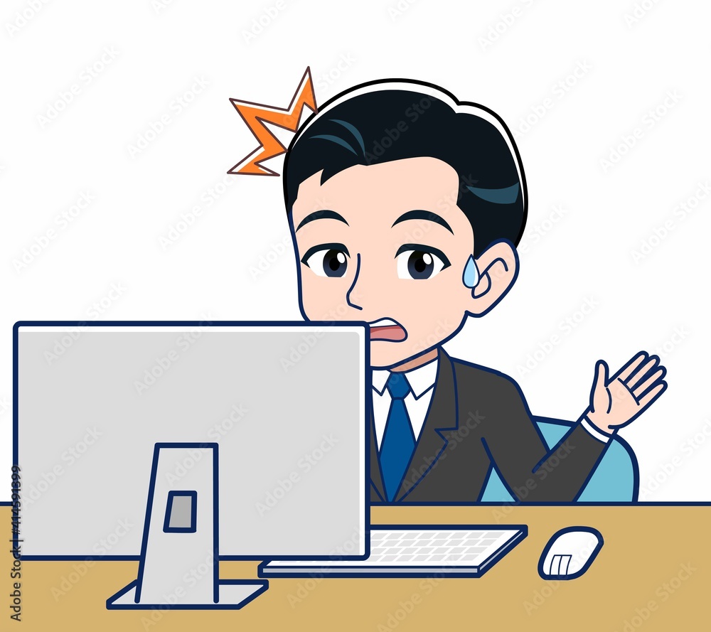 Young office worker man in a black suit Young office worker man in a black suit