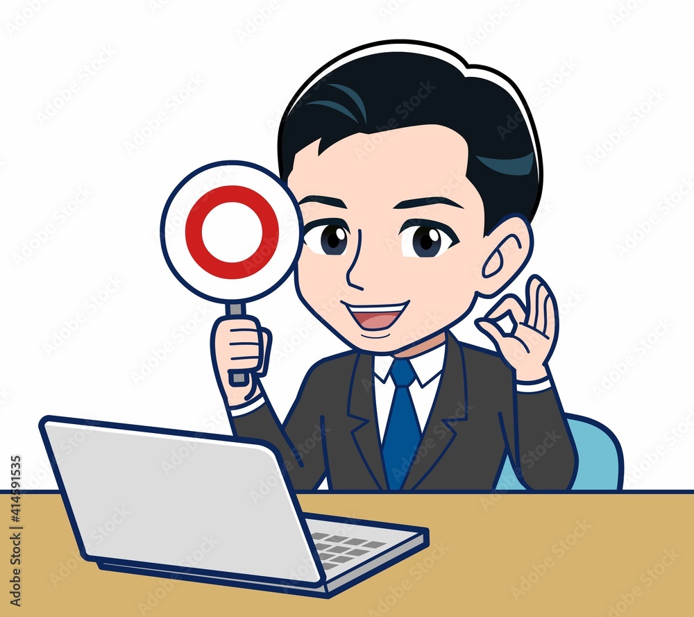Young office worker man in a black suit Young office worker man in a black suit