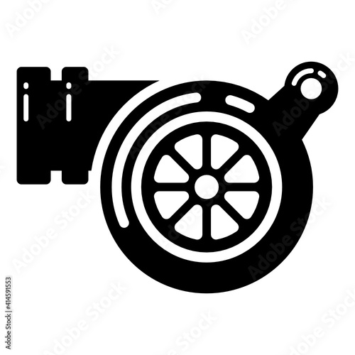 
Turbo flat style icon, editable vector 
