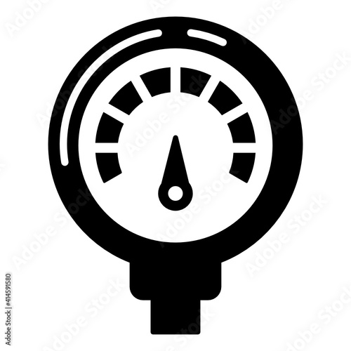 
Pressure gauge editable flat icon, indicator 
