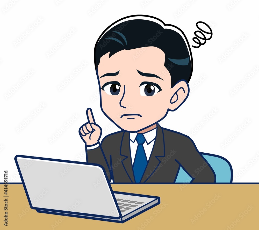 Young office worker man in a black suit Young office worker man in a black suit
