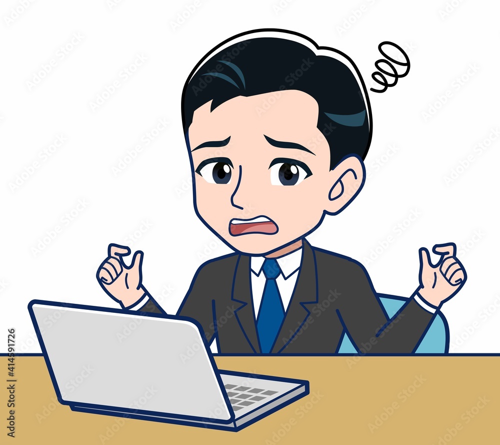 Young office worker man in a black suit Young office worker man in a black suit