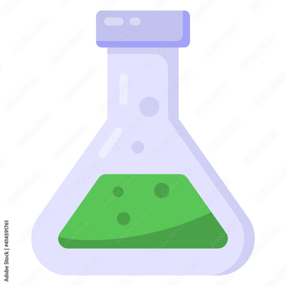 Chemical flask icon in trendy vector style
Chemical flask icon in trendy vector style