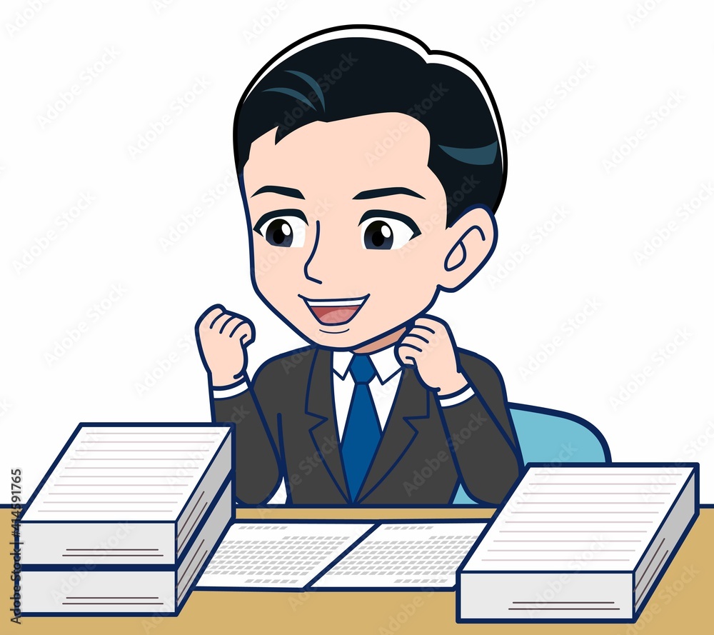 Young office worker man in a black suit Young office worker man in a black suit