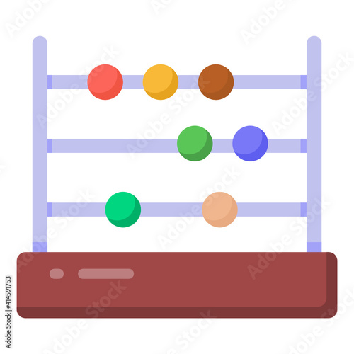 
Trendy design of counting beads, abacus vector 
